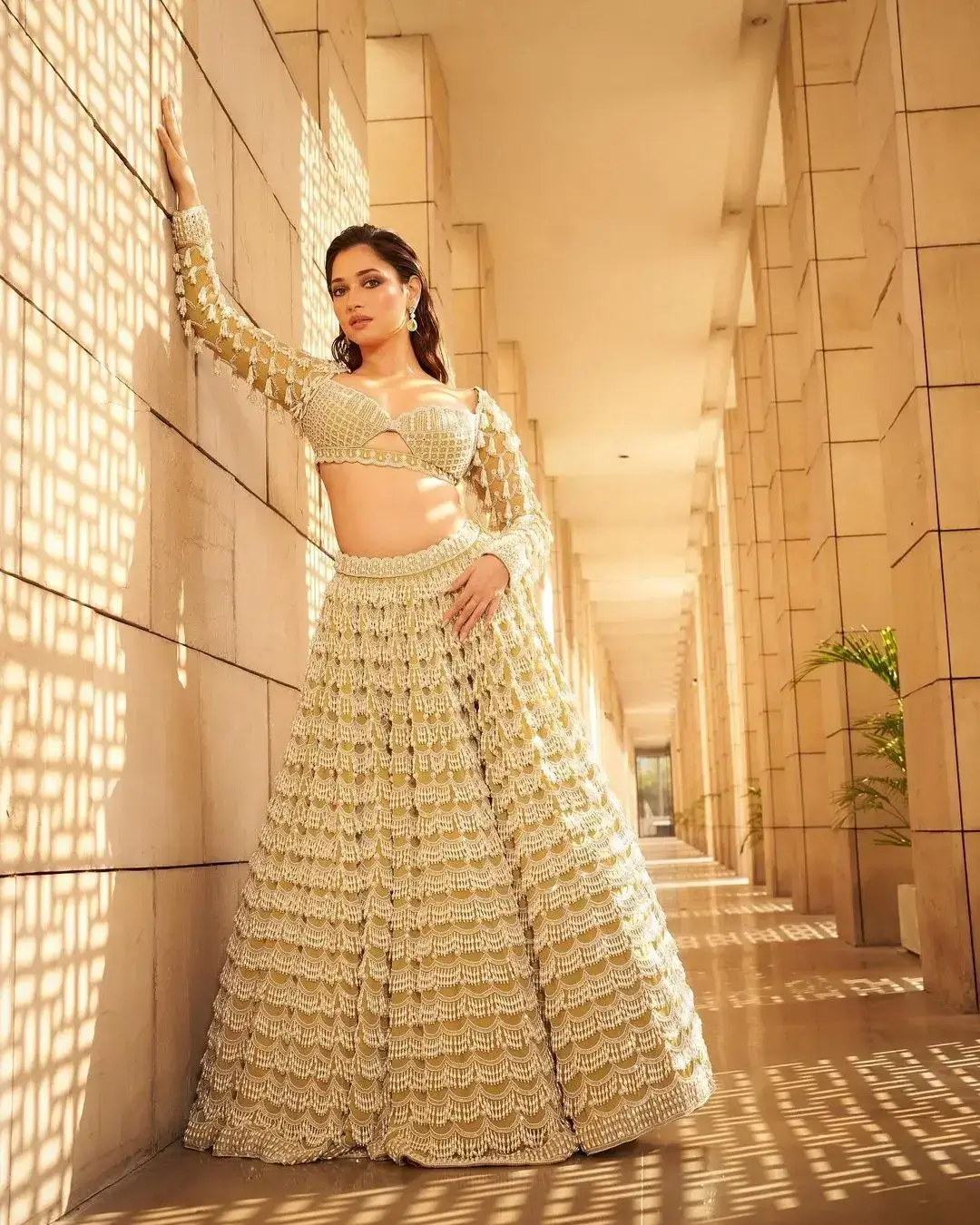 Tamanna Bhatia Photoshoot In Green Lehenga Choli